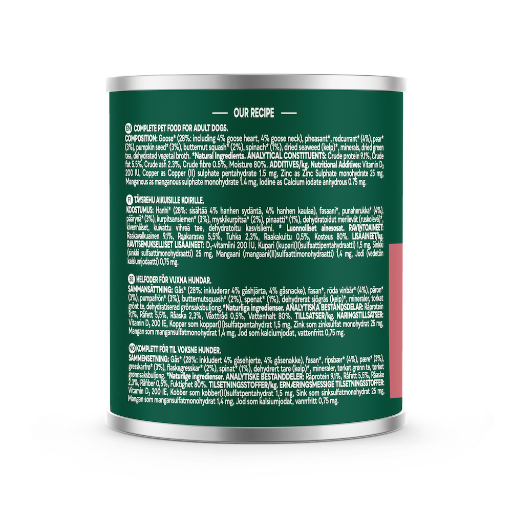 Natures Menu Dog - Country Hunter Cans Pheasant & Goose with Superfoods 6x600g