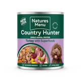 Natures Menu Dog - Country Hunter Cans Turkey with Superfood 6x600g