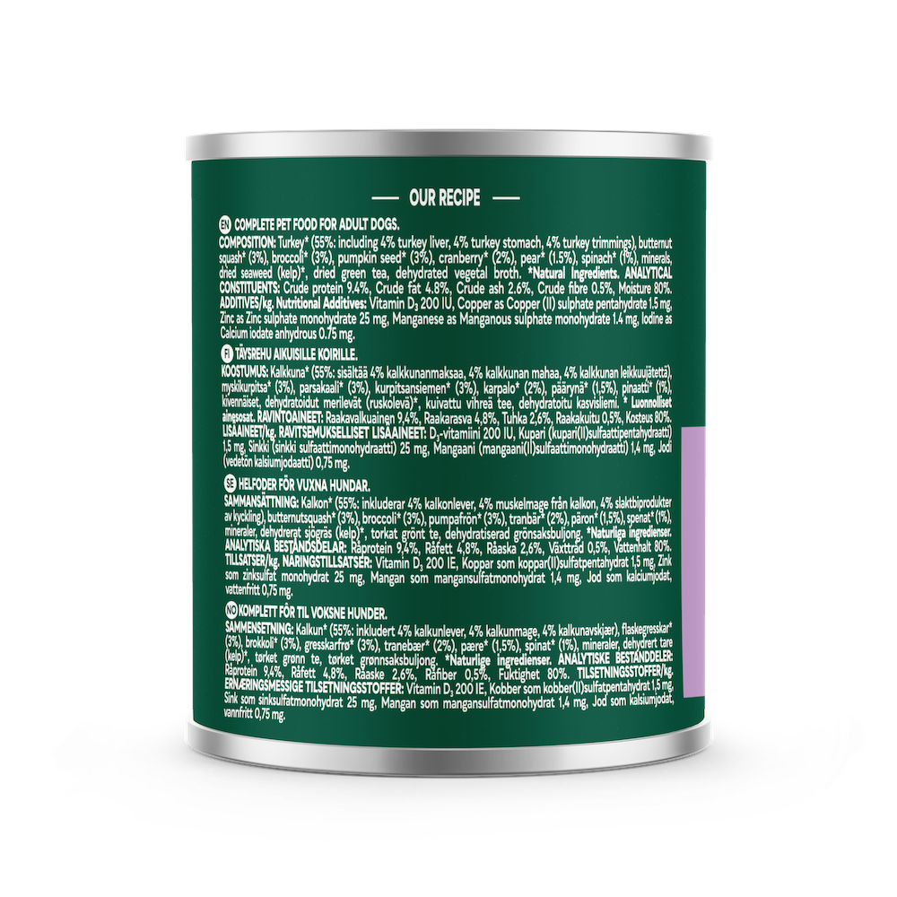 Natures Menu Dog - Country Hunter Cans Turkey with Superfood 6x600g