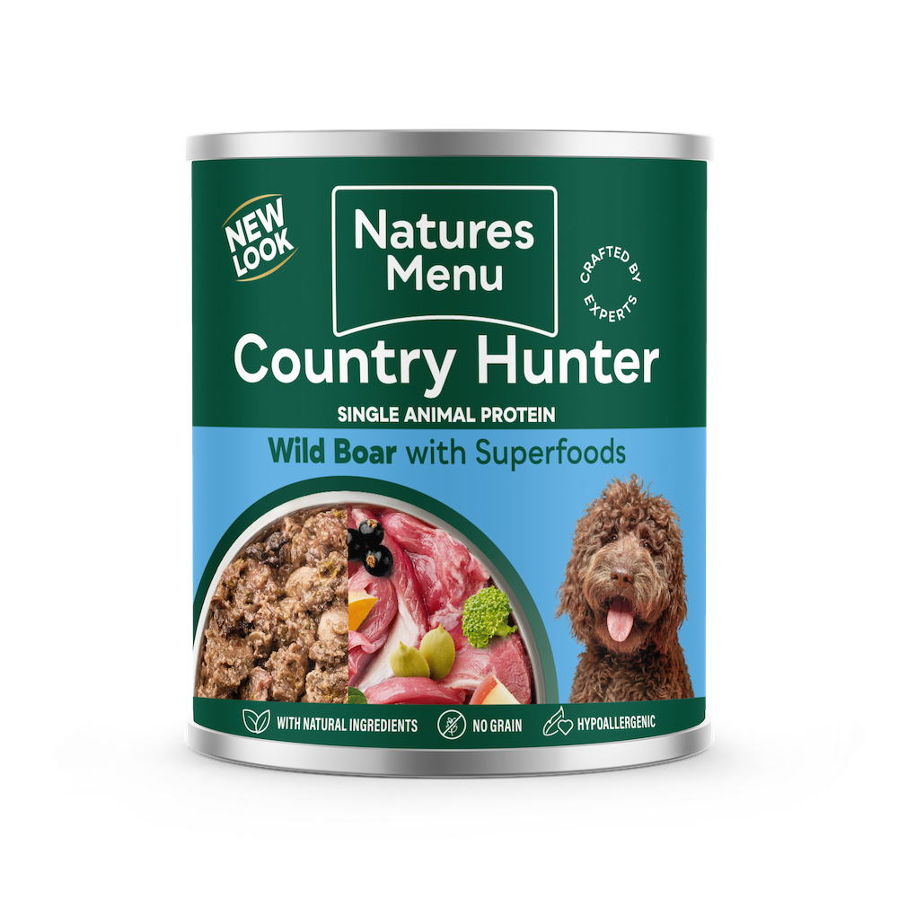 Natures Menu Dog - Country Hunter Cans Wild Boar with Superfoods 6x600g
