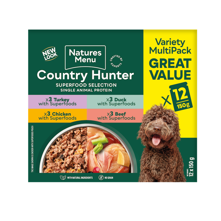 Natures Menu Dog - Country Hunter Superfood Pouch Multipack 12x150g