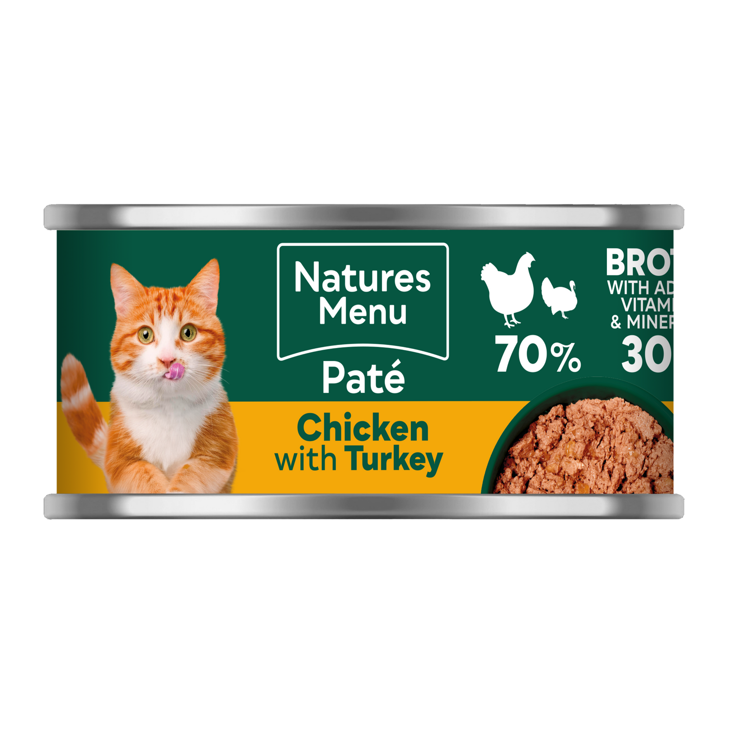 Natures Menu Cat - Adult Chicken & Turkey Pate Cans 18x85g
