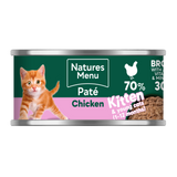 Natures Menu Cat - Kitten Chicken Pate Cans 18x85g