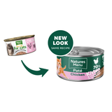 Natures Menu Cat - Kitten Chicken Pate Cans 18x85g