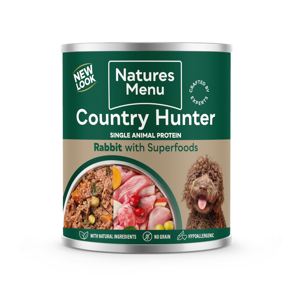 Natures Menu Dog - Country Hunter Cans Rabbit with Superfoods 6x600g