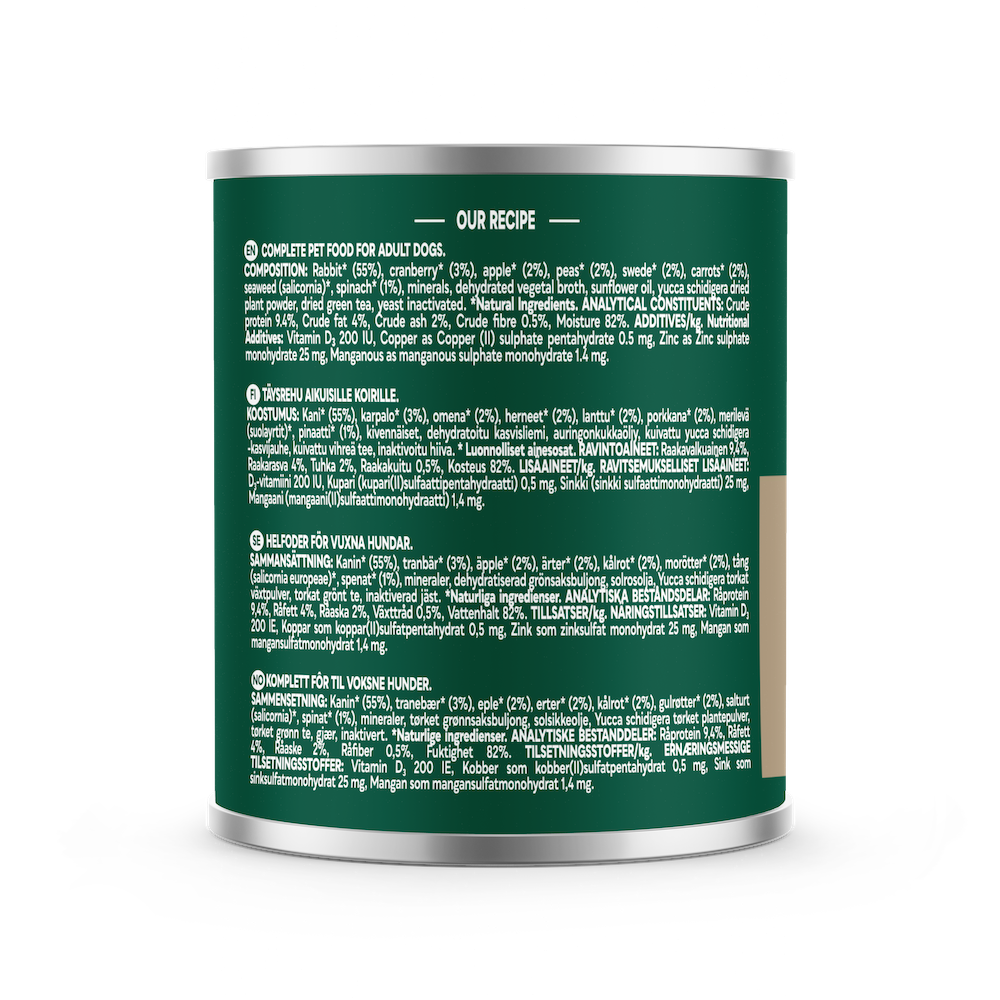 Natures Menu Dog - Country Hunter Cans Rabbit with Superfoods 6x600g