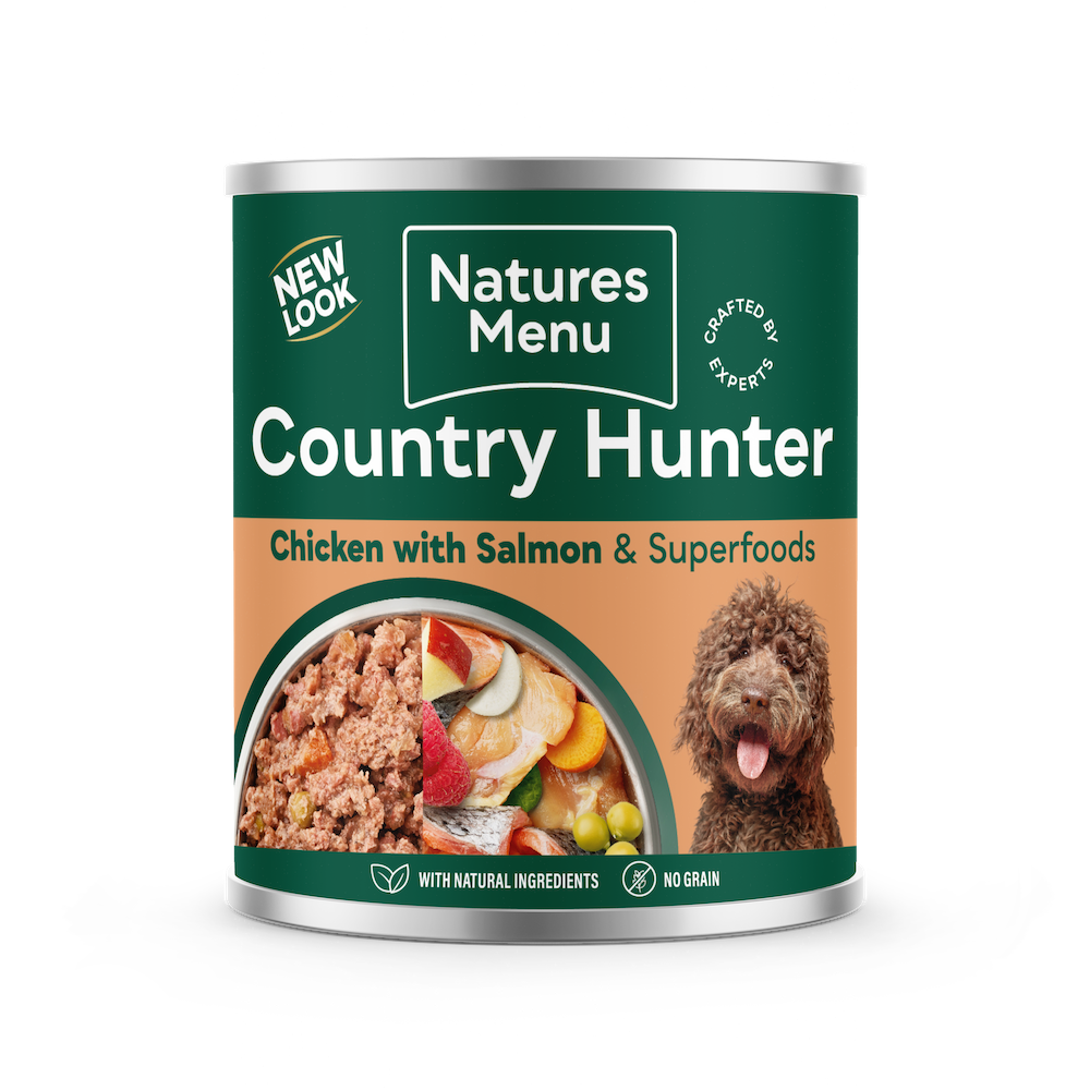 Natures Menu Dog - Country Hunter Cans Chicken  & Salmon with Superfoods 6x600g