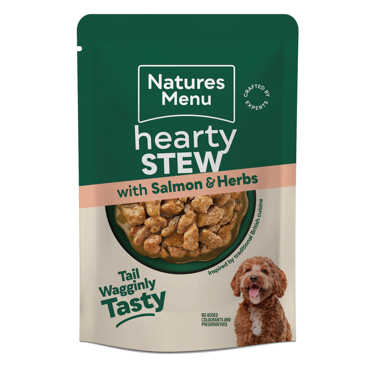 Natures Menu Dog - Salmon and Herb Hearty Stew Pouches 8x100g