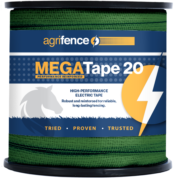 Agrifence Megatape 20 Reinforced Tape Green 20mmX200m