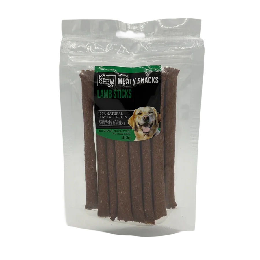 K9 Chew Co Meaty Snacks Lamb Sticks 100g