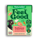 Nature Diet Dog - Feel Good Salmon & White Fish with RIce & Carrots 12x390g
