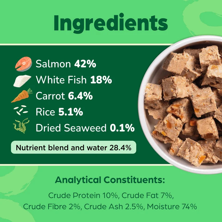 Nature Diet Dog - Feel Good Salmon & White Fish with RIce & Carrots 12x390g