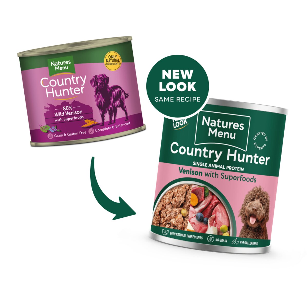 Natures Menu Dog - Country Hunter Cans Venison with Superfoods 6x600g