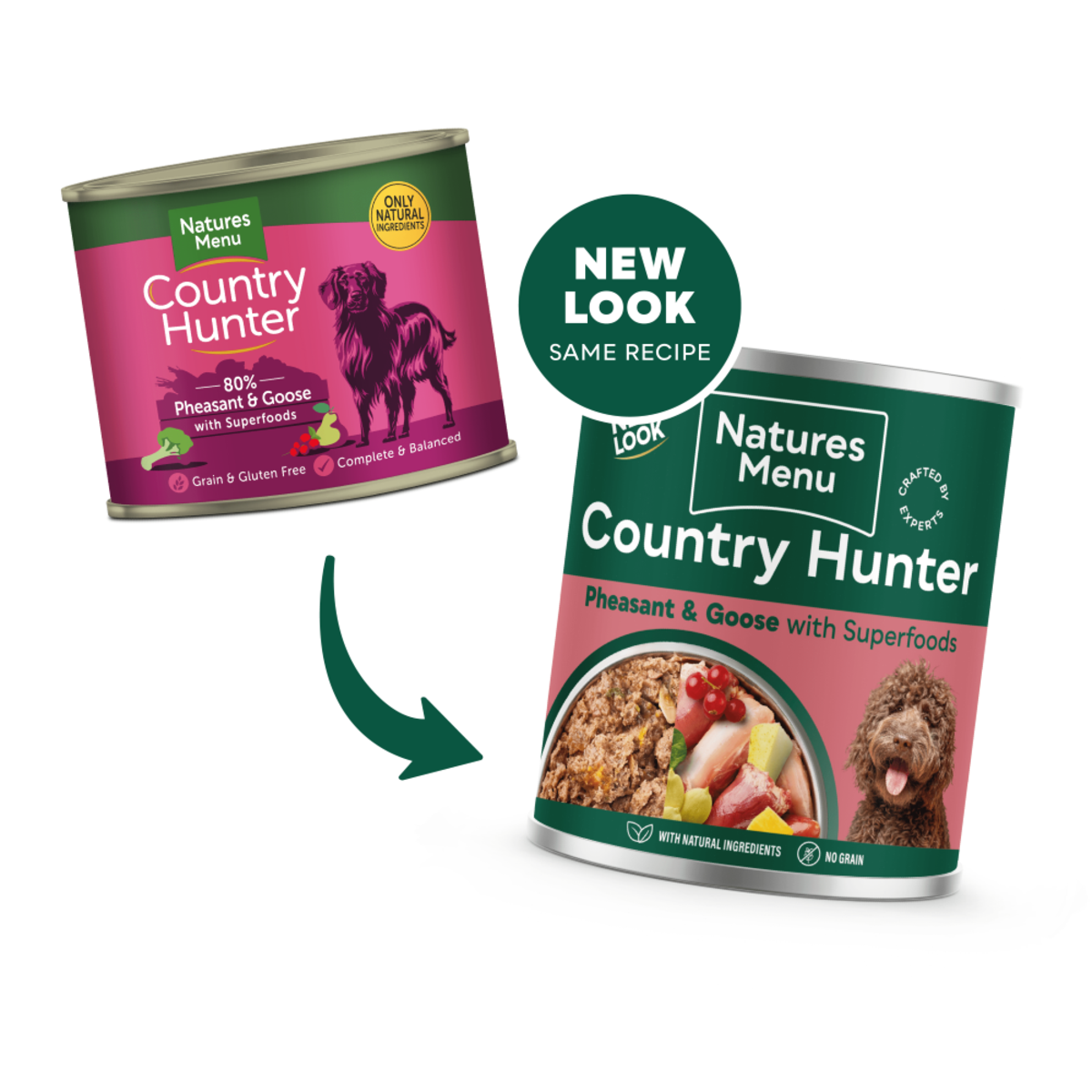 Natures Menu Dog - Country Hunter Cans Pheasant & Goose with Superfoods 6x600g