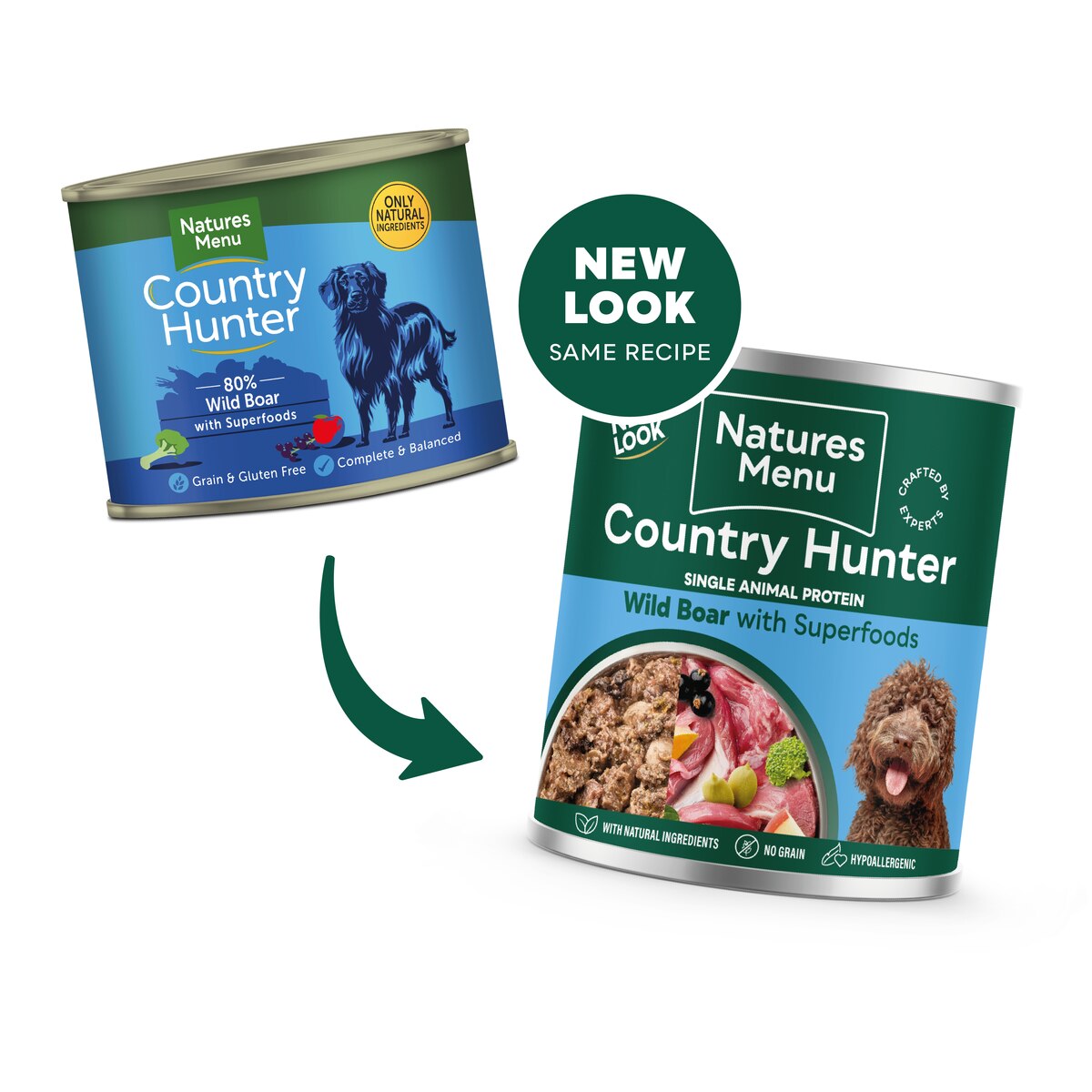 Natures Menu Dog - Country Hunter Cans Wild Boar with Superfoods 6x600g