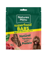 Natures Menu Dog - Superfood Bars Beef with Spinach & Quinoa 70g