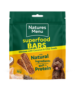 Natures Menu Dog - Superfood Bars Chicken with Coconut & Chai Seeds 70g