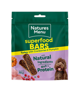 Natures Menu Dog - Superfood Bars Turkey with Cranberry & Pumpkin 70g