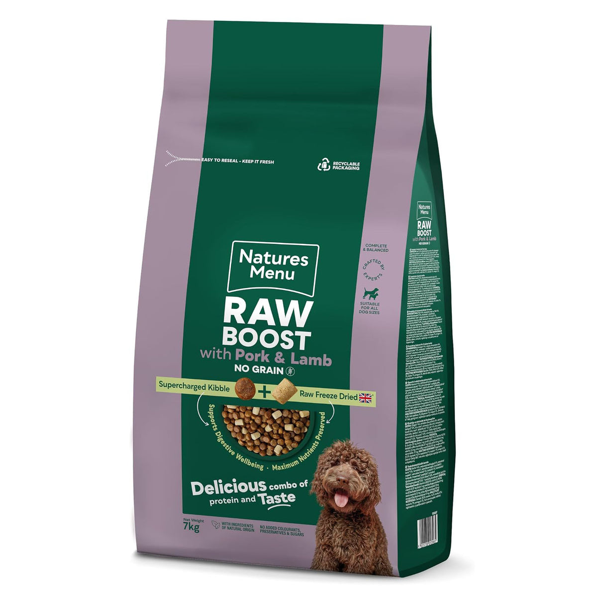 Natures Menu Dog - Raw Boost Pork & Lamb No Grain 7kg