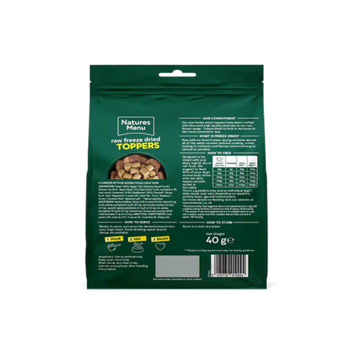 Natures Menu Dog - Freeze Dried Turkey Topper 40g