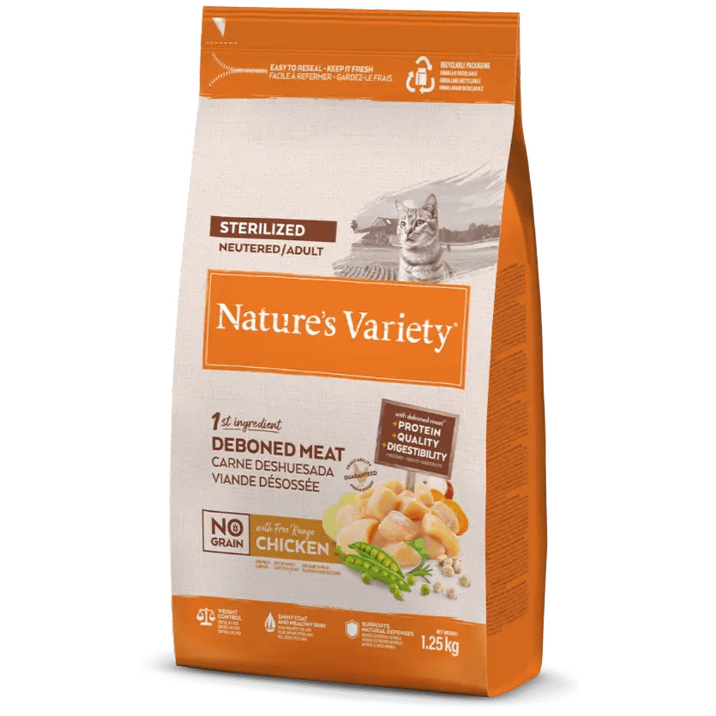 Natures Variety Cat - No Grain Adult / Sterilized Chicken 1.25kg