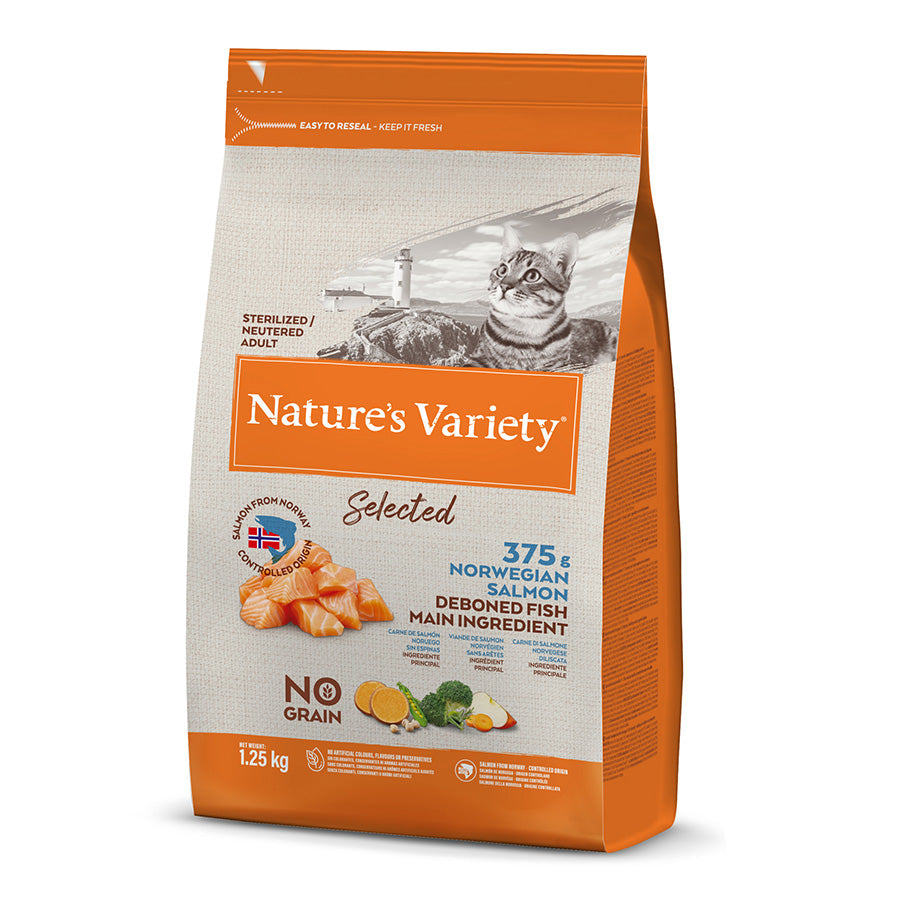 Natures Variety Cat - Adult Selected Dry Salmon 1.25kg