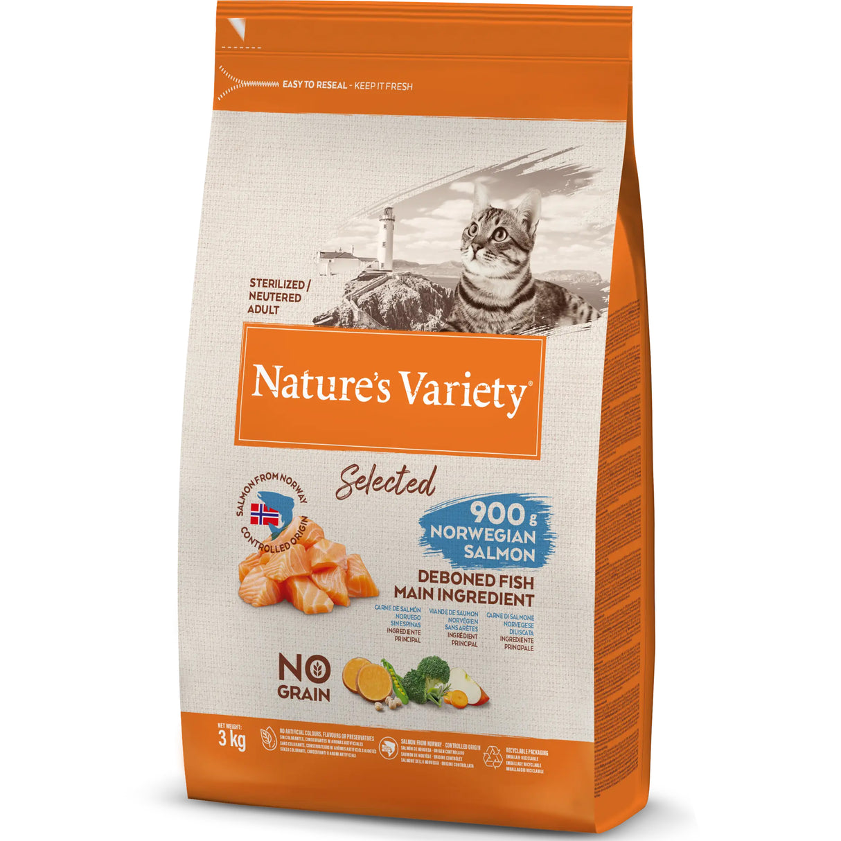 Natures Variety Cat - Adult Selected Dry Salmon 3kg