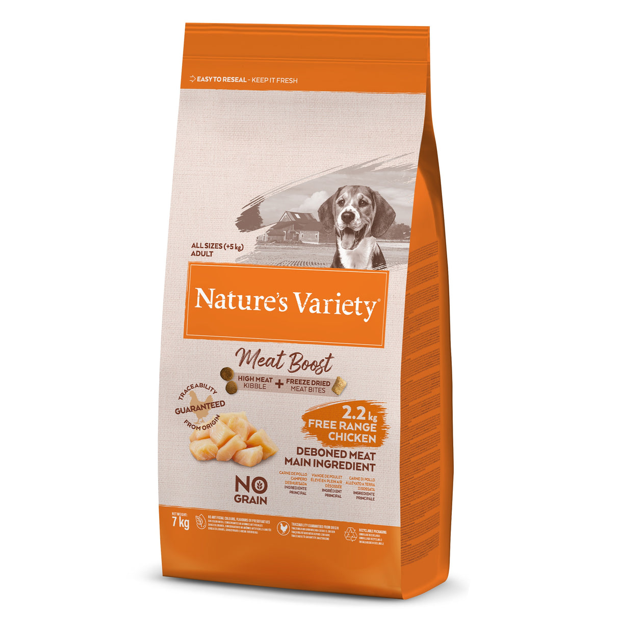 Natures Variety Dog - Meat Boost Free Range Chicken 7kg