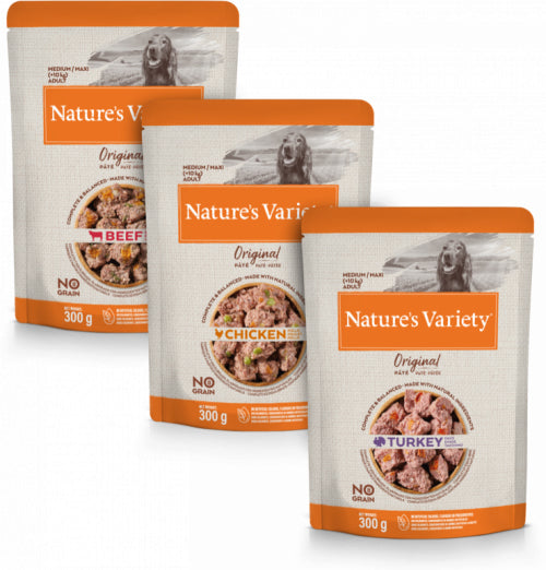 Natures Variety Dog - Original Pate Medium / Maxi Breed Multipack 8x300g