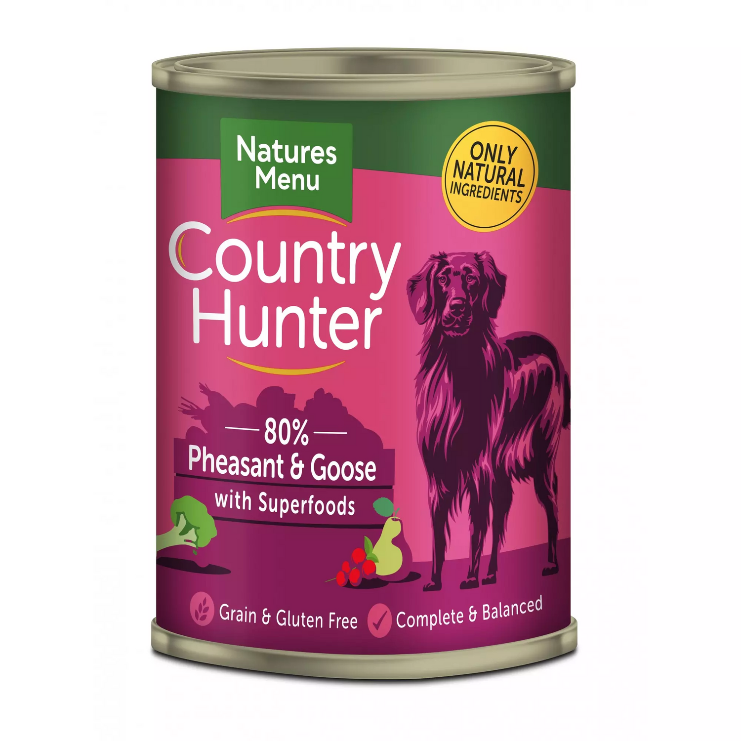 Natures Menu Dog - Country Hunter Can Pheasant & Goose with Superfoods 6x400g