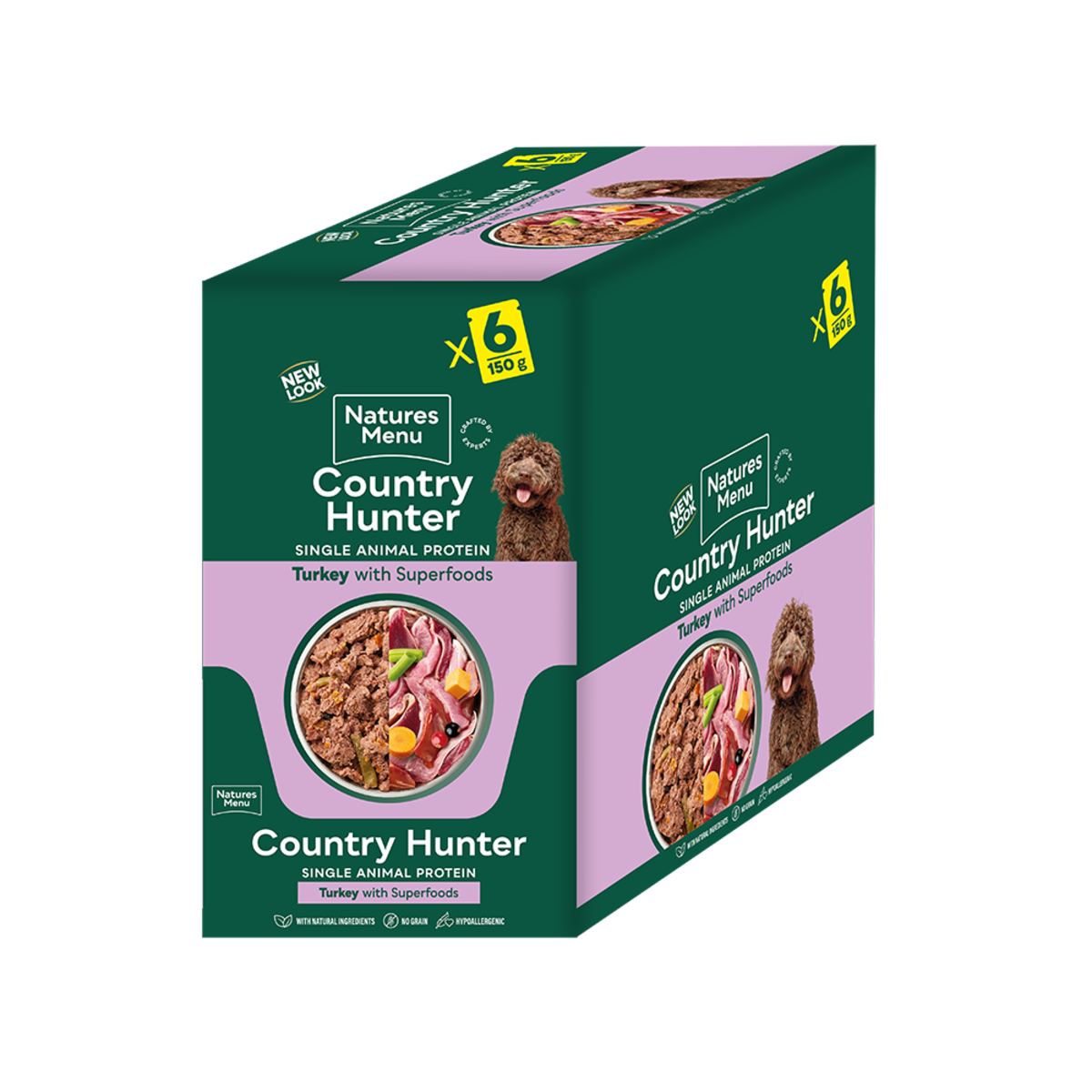 Natures Menu Dog - Country Hunter Turkey With Superfoods 6x150g