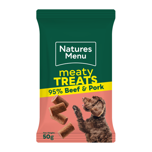 Natures Menu Dog - Meaty Treats Beef & Pork 50g