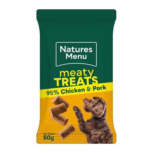 Natures Menu Dog - Meaty Treats Chicken & Pork 50g