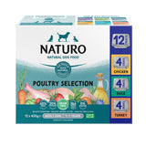 Naturo Dog -  Adult Grain Free Poulty Selection Trays 12x400g