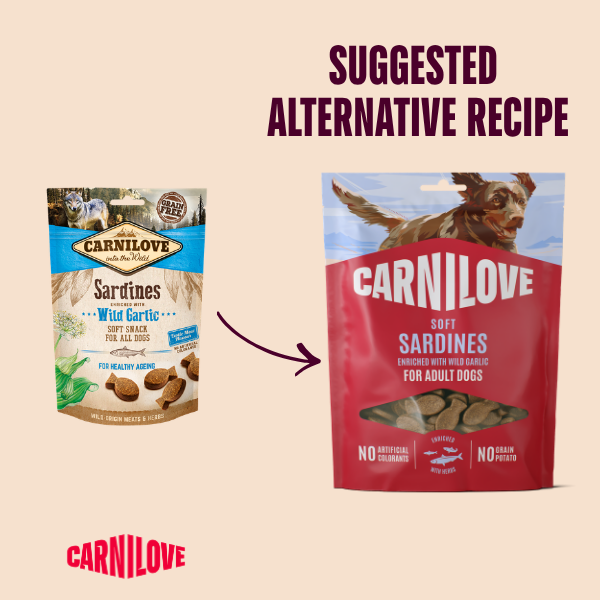 Carnilove  Sardines Enriched With Wild Garlic Soft Dog Treats 200g