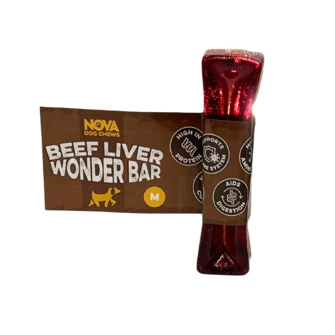 Nova Dog Chews Wonder Bar Beef Liver Medium