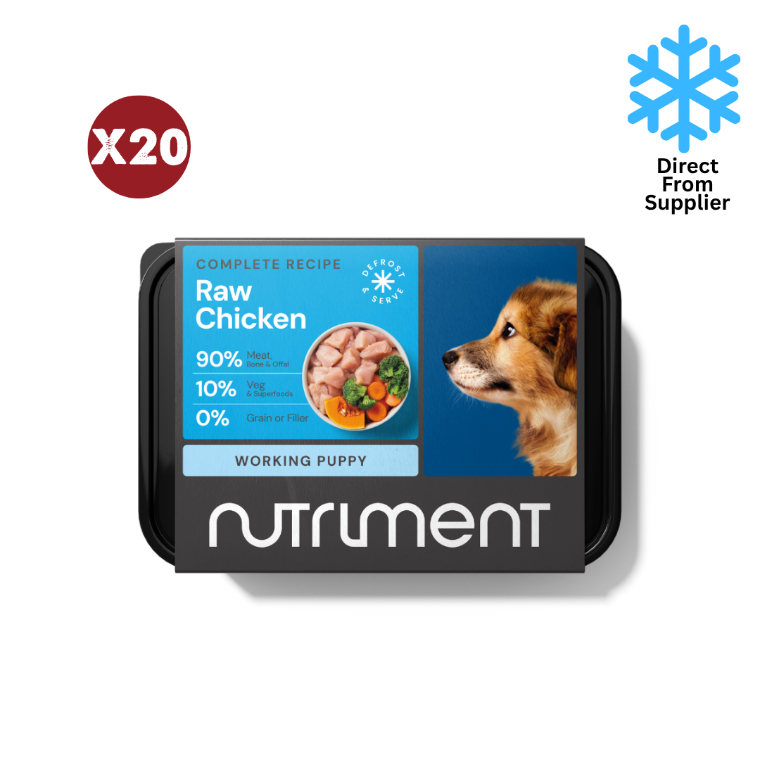 Nutriment Dog Working Puppy Complete Raw Chicken Bundle 20x500g