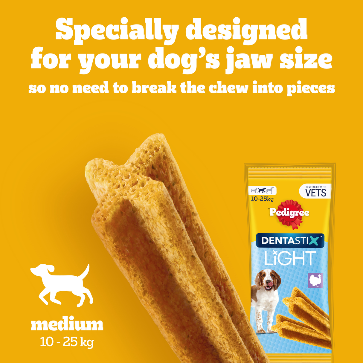 Pedigree Dentastix Light Medium 28 Pack 10-25kg