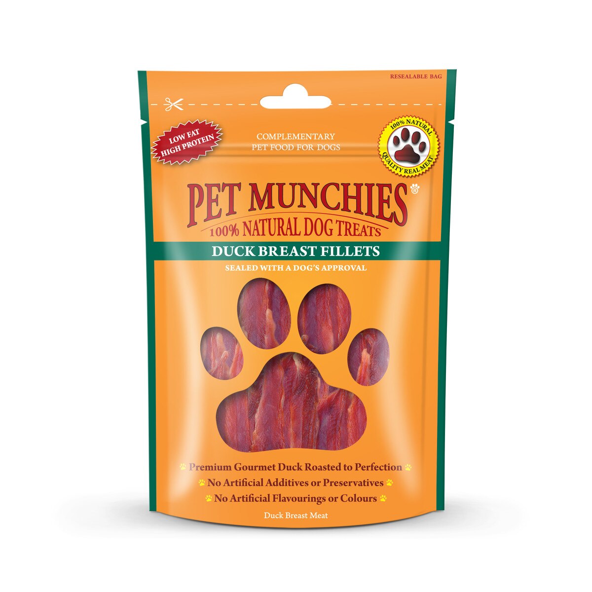 Pet Munchies Duck Breast Fillets Dog Treats 80g