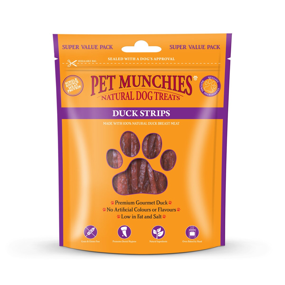 Pet Munchies Duck Strips Dog Treats 320g