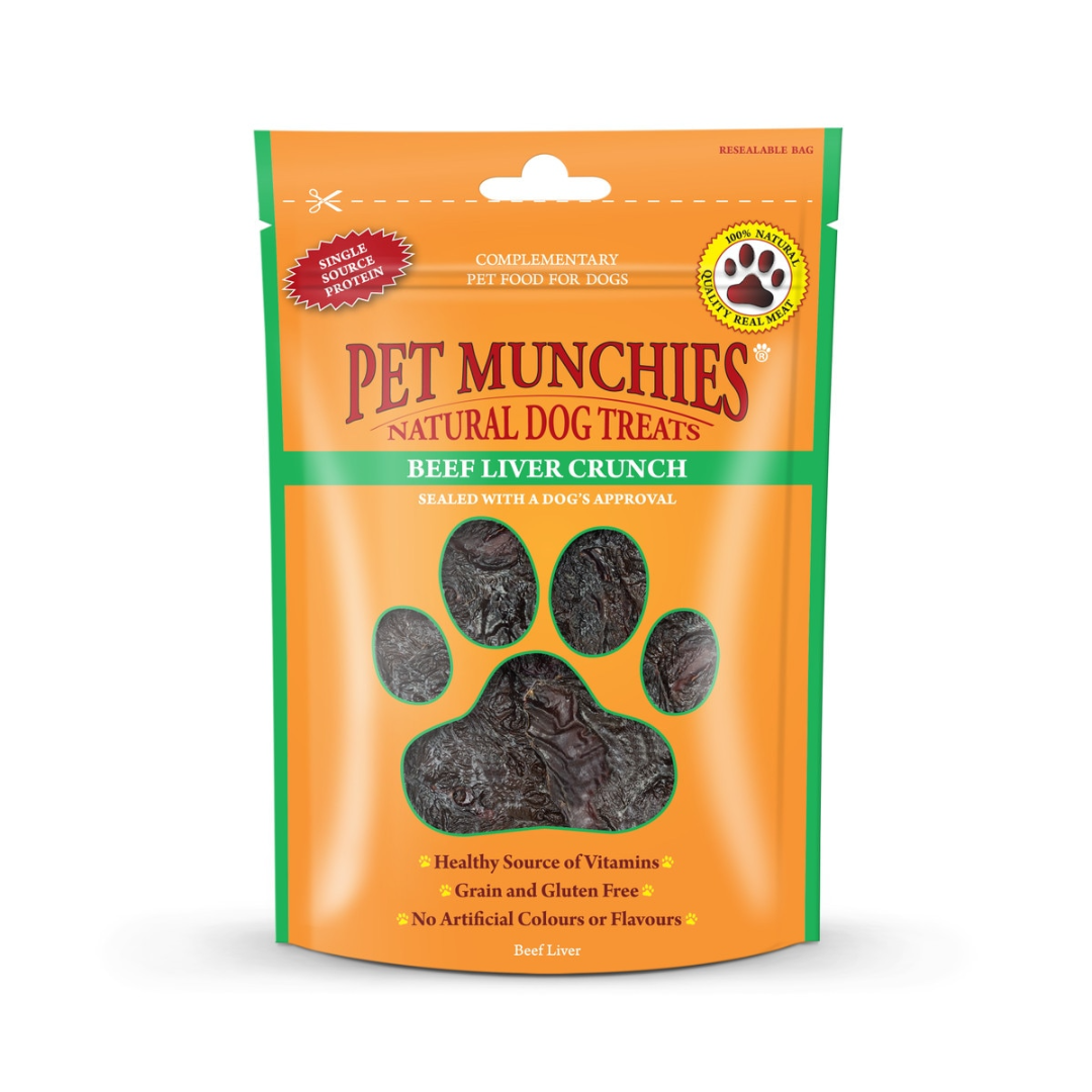 Pet Munchies Beef Liver Crunch Dog Treats 90g