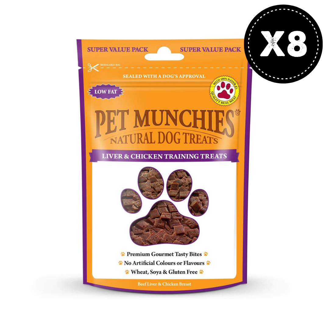 Pet Munchies Liver and Chicken Dog Training Treats 8x150g