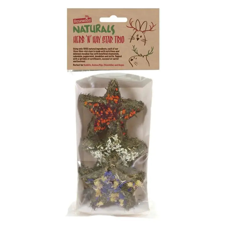 Rosewood Naturals Herbs 'N' Hay Star Trio