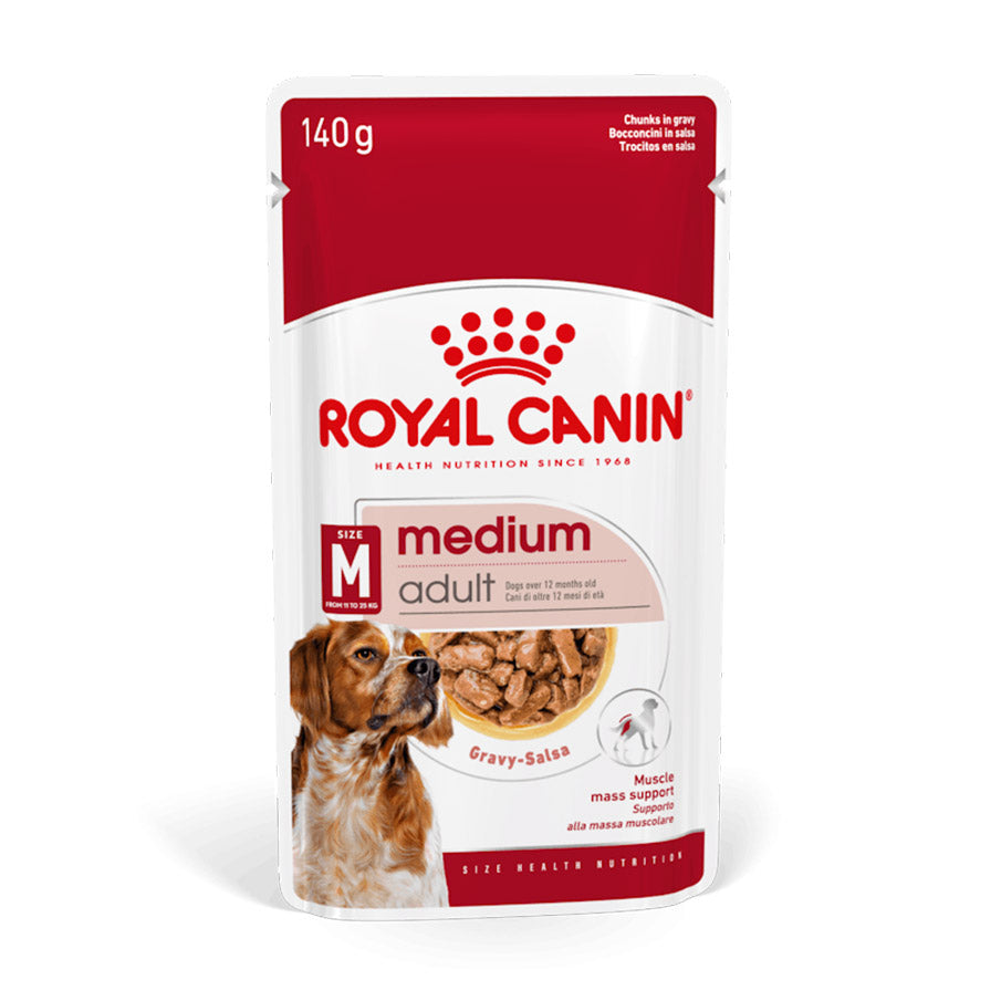 Royal Canin Dog - Pouch Box Medium Adult 10x140g