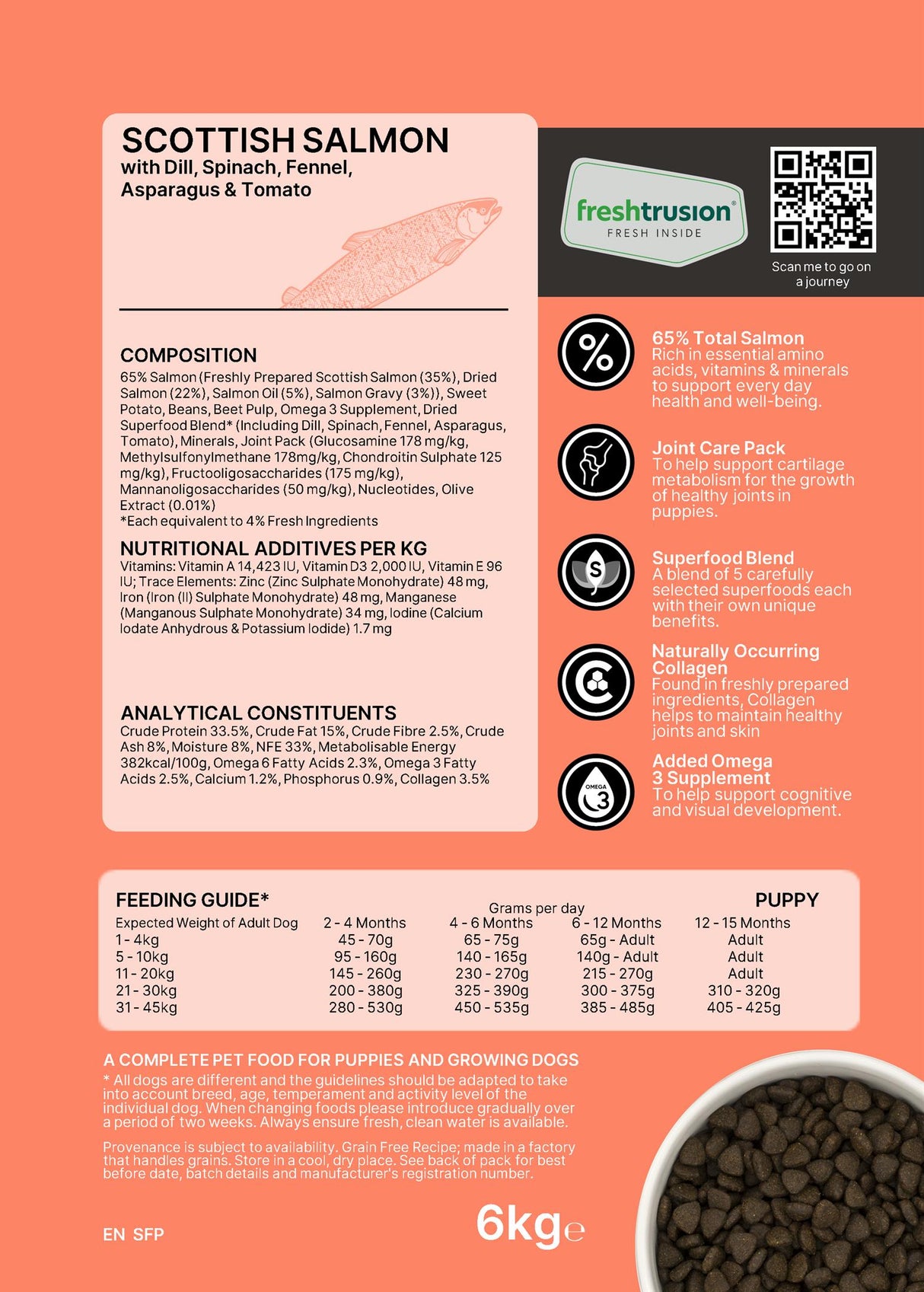 Artisan Superfood Salmon Puppy Dry Food 6kg