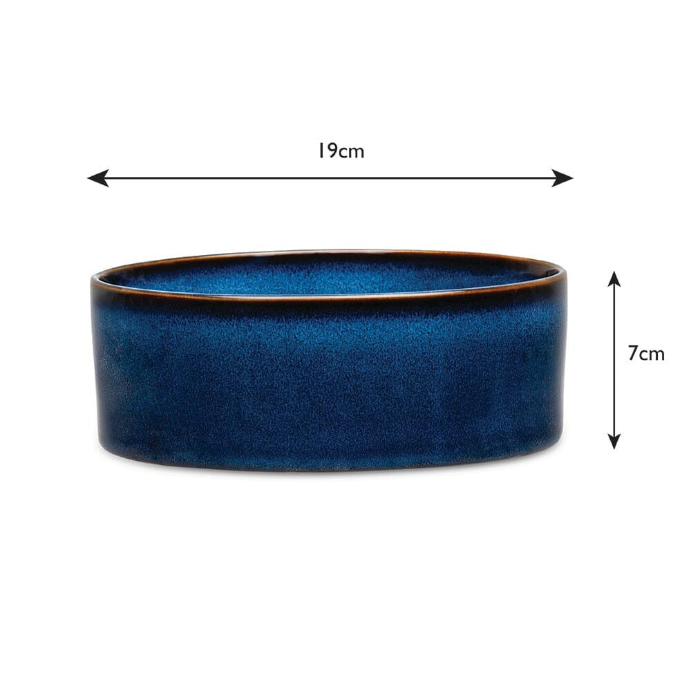 Scruffs Reactive Glaze Food Bowl Midnight 19cm