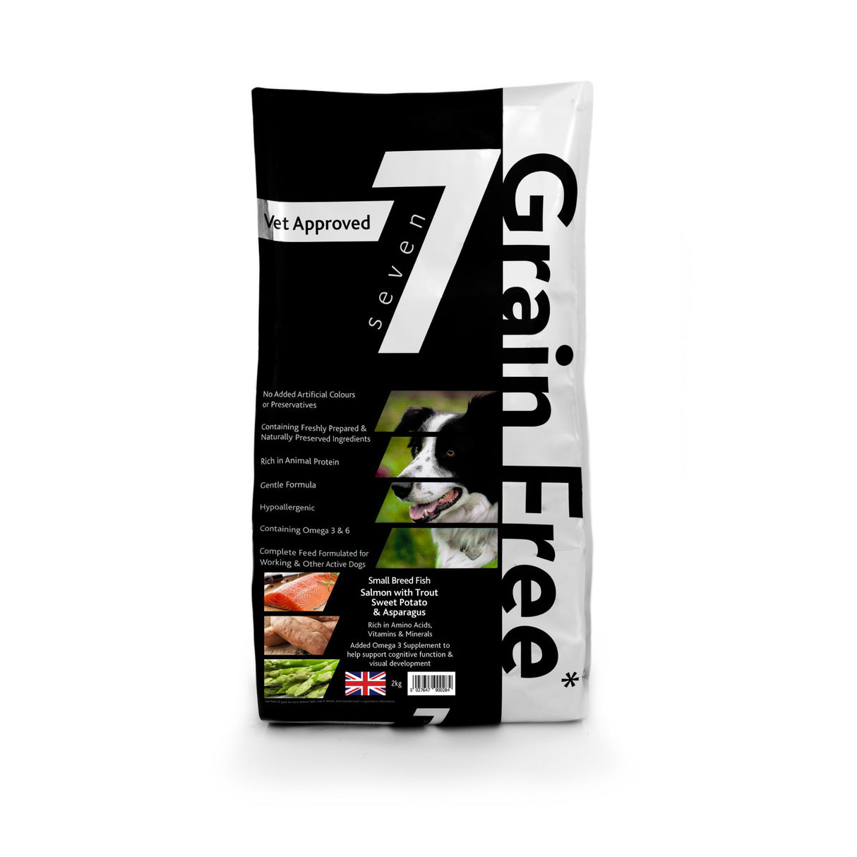 Seven Dog - Adult Small Breed Salmon with Trout, Sweet Potato & Asparagus Grain Free 2kg