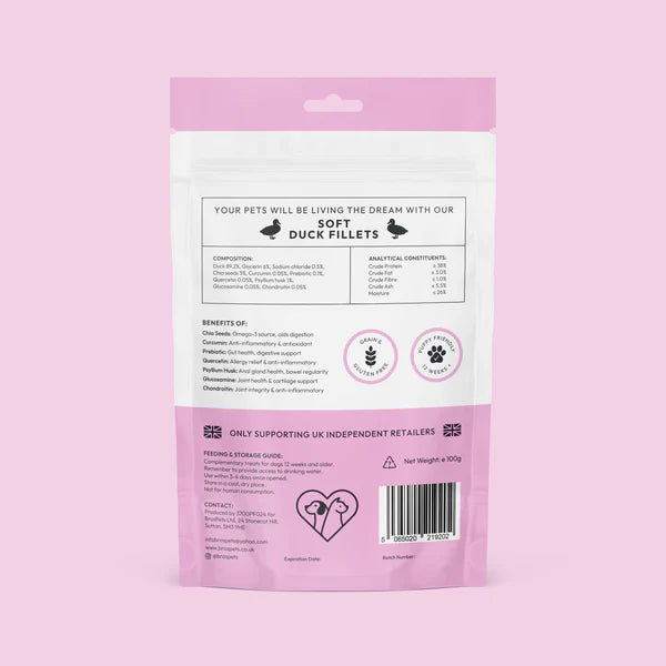 Bros Pets Soft Duck Fillet 100g