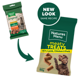 Natures Menu Dog - Meaty Treats Lamb, Chicken & Pork 50g