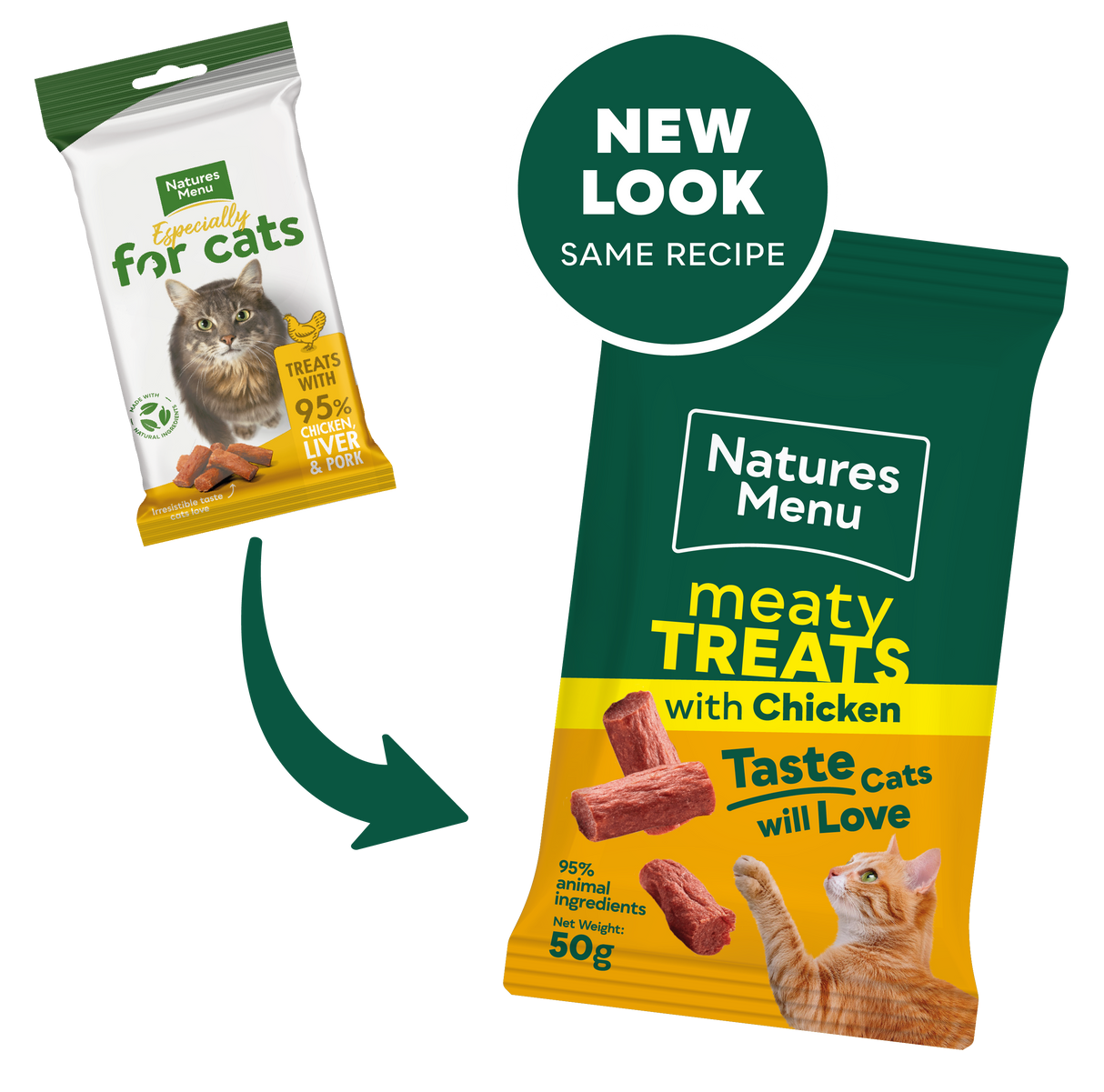 Natures Menu Cat - Meaty Treats Chicken 50g